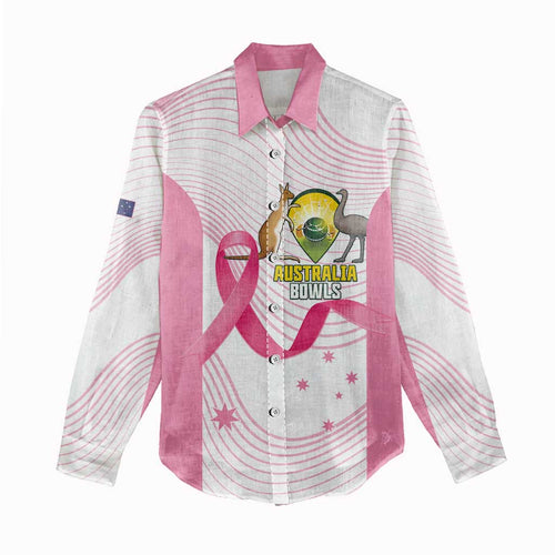 Custom Bowls Australia Breast Cancer Women Casual Shirt Pink Ribbon Curve Sporty - Aussie Hoodie