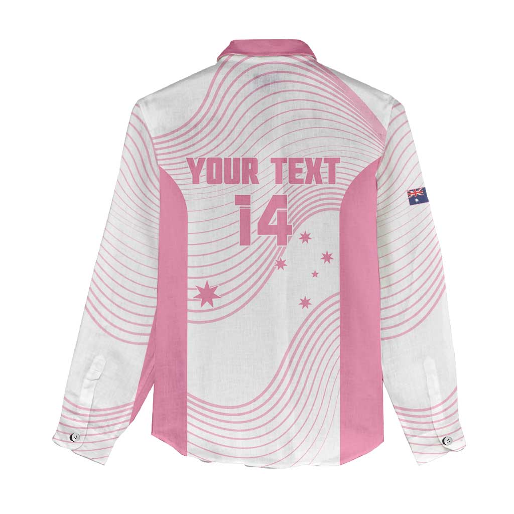 Custom Bowls Australia Breast Cancer Women Casual Shirt Pink Ribbon Curve Sporty - Aussie Hoodie