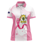 Custom Bowls Australia Breast Cancer Women Polo Shirt Pink Ribbon Curve Sporty - Aussie Hoodie
