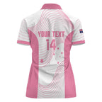 Custom Bowls Australia Breast Cancer Women Polo Shirt Pink Ribbon Curve Sporty - Aussie Hoodie