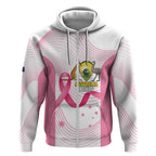 Custom Bowls Australia Breast Cancer Zip Hoodie Pink Ribbon Curve Sporty - Aussie Hoodie