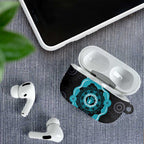 Australia Ovarian Cancer Awareness AirPods Case Brave Strong Teal Ribbon Aboriginal Art - Aussie Hoodie