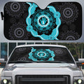 Australia Ovarian Cancer Awareness Auto Sun Shade Brave Strong Teal Ribbon Aboriginal Art - Aussie Hoodie