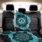 Australia Ovarian Cancer Awareness Back Car Seat Cover Brave Strong Teal Ribbon Aboriginal Art - Aussie Hoodie