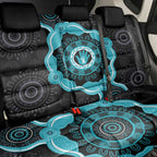 Australia Ovarian Cancer Awareness Back Car Seat Cover Brave Strong Teal Ribbon Aboriginal Art - Aussie Hoodie
