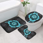 Australia Ovarian Cancer Awareness Bathroom Set Brave Strong Teal Ribbon Aboriginal Art - Aussie Hoodie