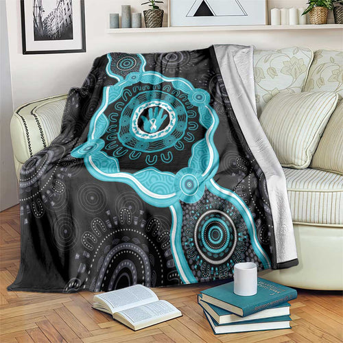 Australia Ovarian Cancer Awareness Blanket Brave Strong Teal Ribbon Aboriginal Art - Aussie Hoodie