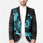 Australia Ovarian Cancer Awareness Blazer Brave Strong Teal Ribbon Aboriginal Art - Aussie Hoodie