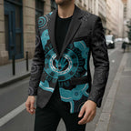 Australia Ovarian Cancer Awareness Blazer Brave Strong Teal Ribbon Aboriginal Art - Aussie Hoodie