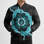 Australia Ovarian Cancer Awareness Bomber Puffer Jacket Brave Strong Teal Ribbon Aboriginal Art - Aussie Hoodie