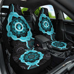 Australia Ovarian Cancer Awareness Car Seat Cover Brave Strong Teal Ribbon Aboriginal Art - Aussie Hoodie