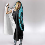 Australia Ovarian Cancer Awareness Hooded Blanket Brave Strong Teal Ribbon Aboriginal Art - Aussie Hoodie