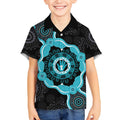 Australia Ovarian Cancer Awareness Kid Hawaiian Shirt Brave Strong Teal Ribbon Aboriginal Art - Aussie Hoodie