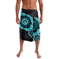 Australia Ovarian Cancer Awareness Lavalava Brave Strong Teal Ribbon Aboriginal Art - Aussie Hoodie