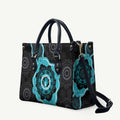 Australia Ovarian Cancer Awareness Leather Bag Brave Strong Teal Ribbon Aboriginal Art - Aussie Hoodie