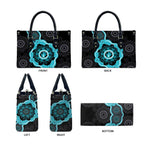 Australia Ovarian Cancer Awareness Leather Bag Brave Strong Teal Ribbon Aboriginal Art - Aussie Hoodie