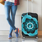 Australia Ovarian Cancer Awareness Luggage Cover Brave Strong Teal Ribbon Aboriginal Art - Aussie Hoodie