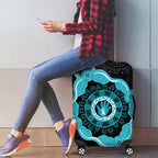 Australia Ovarian Cancer Awareness Luggage Cover Brave Strong Teal Ribbon Aboriginal Art - Aussie Hoodie