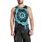 Australia Ovarian Cancer Awareness Men Tank Top Brave Strong Teal Ribbon Aboriginal Art - Aussie Hoodie