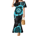 Australia Ovarian Cancer Awareness Mermaid Dress Brave Strong Teal Ribbon Aboriginal Art - Aussie Hoodie