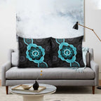 Australia Ovarian Cancer Awareness Pillow Cover Brave Strong Teal Ribbon Aboriginal Art - Aussie Hoodie