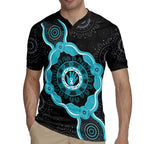 Australia Ovarian Cancer Awareness Rugby Jersey Brave Strong Teal Ribbon Aboriginal Art - Aussie Hoodie