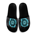 Australia Ovarian Cancer Awareness Slide Sandals Brave Strong Teal Ribbon Aboriginal Art - Aussie Hoodie