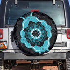 Australia Ovarian Cancer Awareness Spare Tire Cover Brave Strong Teal Ribbon Aboriginal Art - Aussie Hoodie