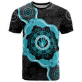 Australia Ovarian Cancer Awareness T Shirt Brave Strong Teal Ribbon Aboriginal Art - Aussie Hoodie