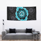 Australia Ovarian Cancer Awareness Tapestry Brave Strong Teal Ribbon Aboriginal Art - Aussie Hoodie