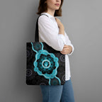 Australia Ovarian Cancer Awareness Tote Bag Brave Strong Teal Ribbon Aboriginal Art - Aussie Hoodie