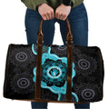 Australia Ovarian Cancer Awareness Travel Bag Brave Strong Teal Ribbon Aboriginal Art - Aussie Hoodie