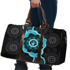 Australia Ovarian Cancer Awareness Travel Bag Brave Strong Teal Ribbon Aboriginal Art - Aussie Hoodie