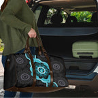 Australia Ovarian Cancer Awareness Travel Bag Brave Strong Teal Ribbon Aboriginal Art - Aussie Hoodie