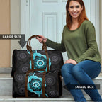 Australia Ovarian Cancer Awareness Travel Bag Brave Strong Teal Ribbon Aboriginal Art - Aussie Hoodie