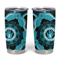Australia Ovarian Cancer Awareness Tumbler Cup Brave Strong Teal Ribbon Aboriginal Art - Aussie Hoodie