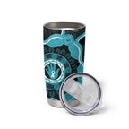 Australia Ovarian Cancer Awareness Tumbler Cup Brave Strong Teal Ribbon Aboriginal Art - Aussie Hoodie