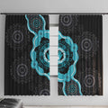 Australia Ovarian Cancer Awareness Window Curtain Brave Strong Teal Ribbon Aboriginal Art - Aussie Hoodie