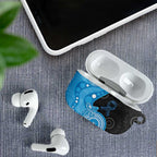 Australia Autism Awareness Month AirPods Case Indigenous Lizard With Blue Ribbon - Aussie Hoodie