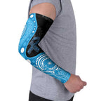 Australia Autism Awareness Month Arm Sleeves Indigenous Lizard With Blue Ribbon - Aussie Hoodie