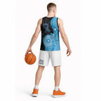 Australia Autism Awareness Month Basketball Jersey Indigenous Lizard With Blue Ribbon - Aussie Hoodie