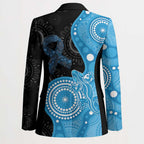 Australia Autism Awareness Month Blazer Indigenous Lizard With Blue Ribbon - Aussie Hoodie