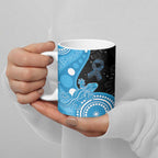 Australia Autism Awareness Month Ceramic Mug Indigenous Lizard With Blue Ribbon - Aussie Hoodie