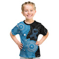 Australia Autism Awareness Month Kid T Shirt Indigenous Lizard With Blue Ribbon - Aussie Hoodie