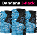 Australia Autism Awareness Month Neck Gaiter Indigenous Lizard With Blue Ribbon - Aussie Hoodie