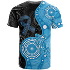 Australia Autism Awareness Month T Shirt Indigenous Lizard With Blue Ribbon - Aussie Hoodie
