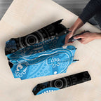 Australia Autism Awareness Month Umbrella Indigenous Lizard With Blue Ribbon - Aussie Hoodie