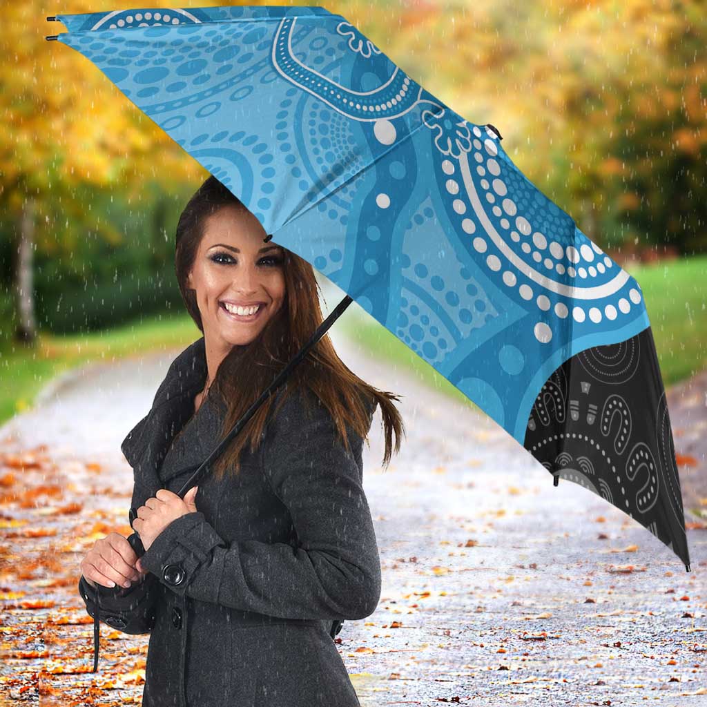Australia Autism Awareness Month Umbrella Indigenous Lizard With Blue Ribbon - Aussie Hoodie