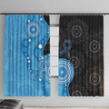 Australia Autism Awareness Month Window Curtain Indigenous Lizard With Blue Ribbon - Aussie Hoodie