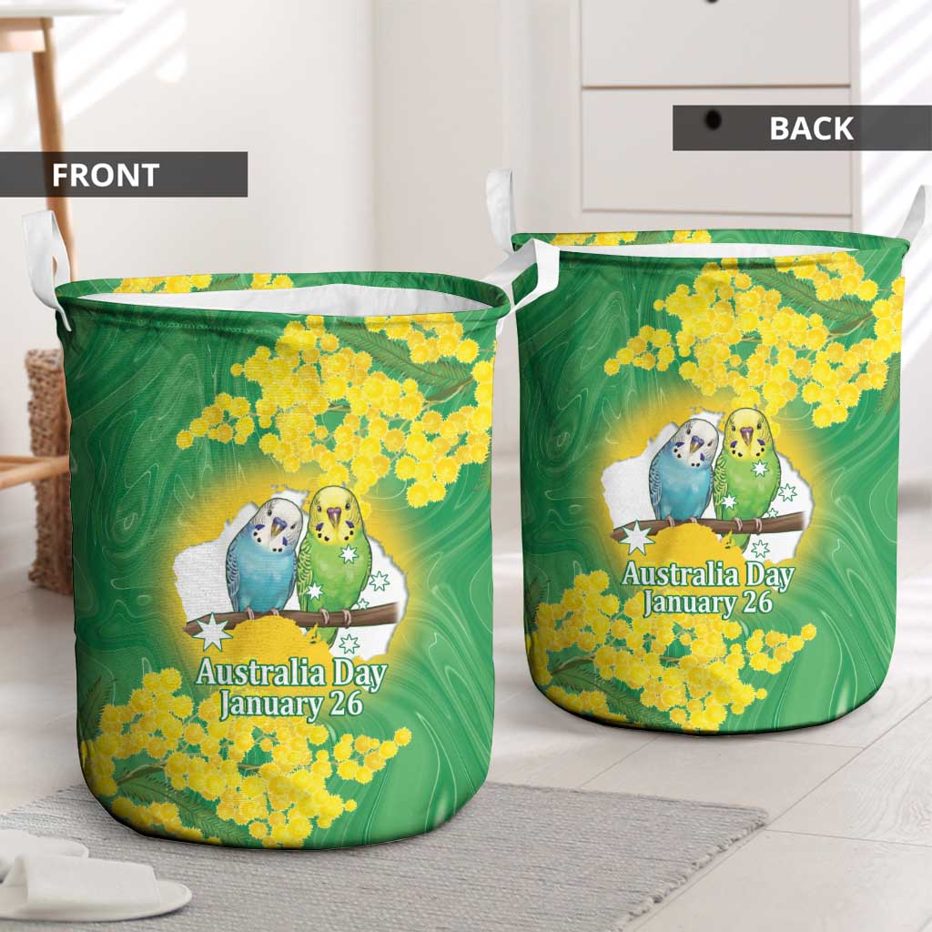 Budgerigar Australia Day Laundry Basket Proud To Be An Aussie Opal National Color - Aussie Hoodie